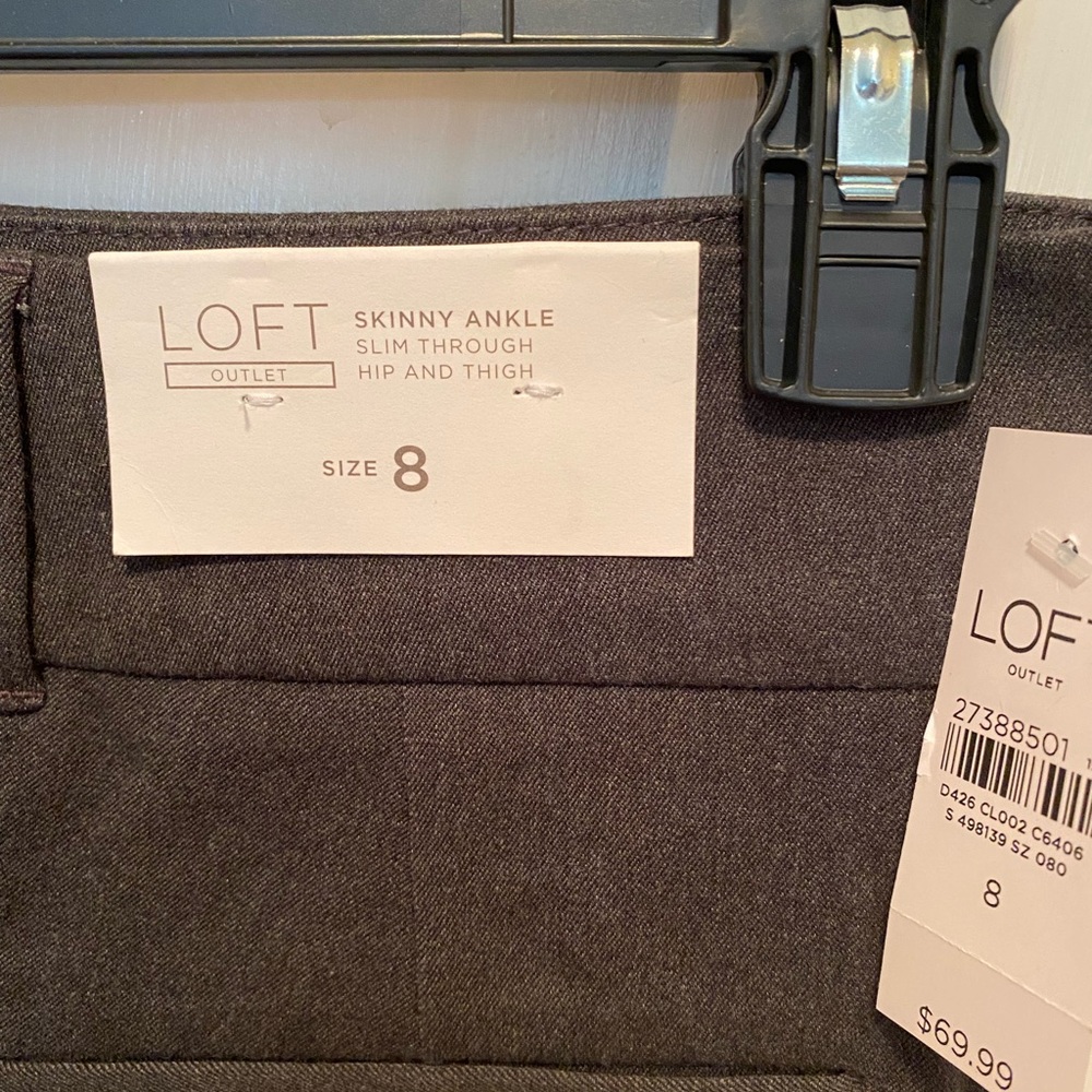 The Loft Skinny Ankle Size 8 Grey